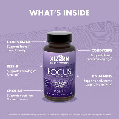 XIZORN Mushrooms Focus* Capsules